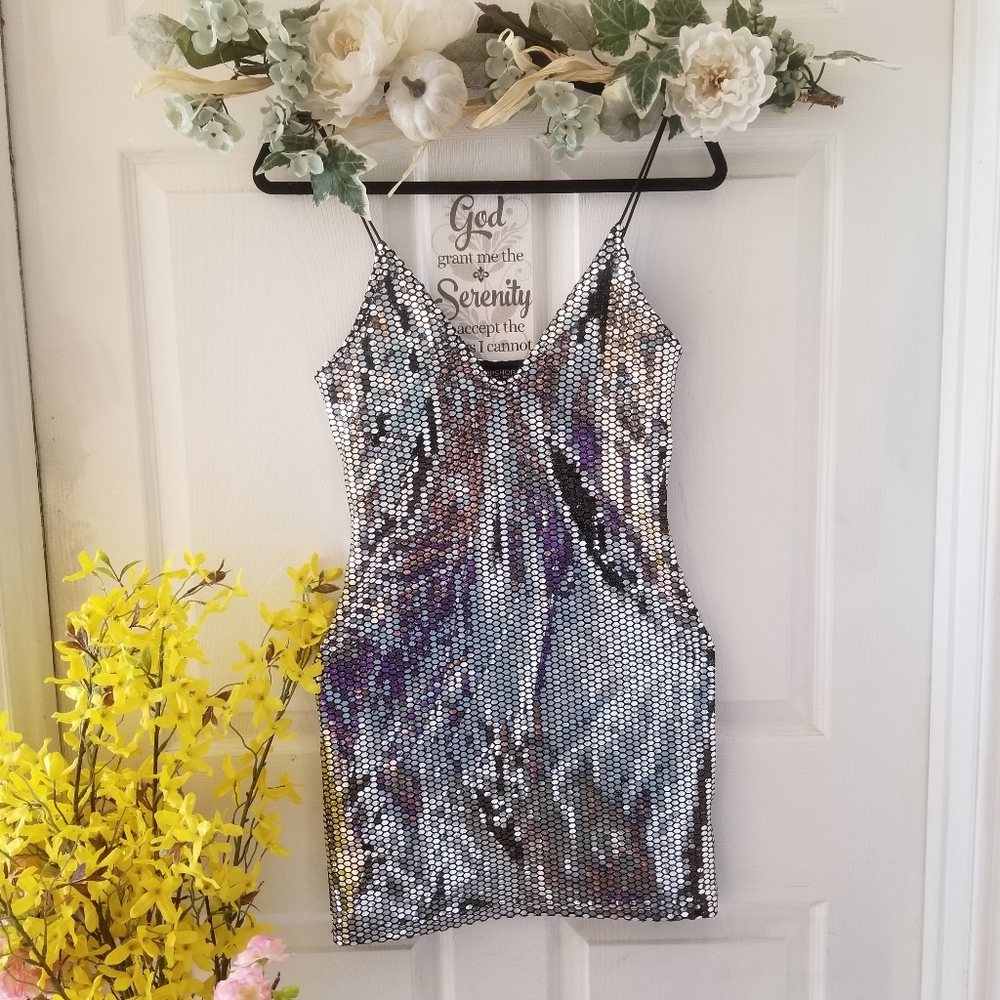 TOPSHOP Disco Ball Bodycon Dress